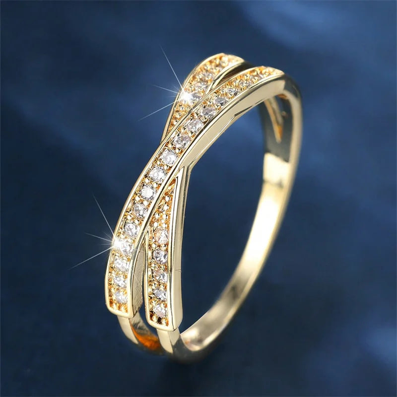 Bague Élégance Croisée