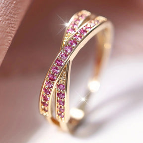 Bague Élégance Croisée